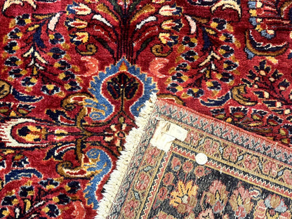 Persian Lilihan Rug 5x6, Red, Floral, Antique Persian Carpet - Nuvé
