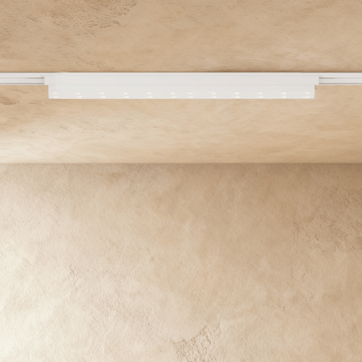 Modern Dawn Track Light System by Residence Supply with adjustable spotlights on a sleek track for versatile lighting.