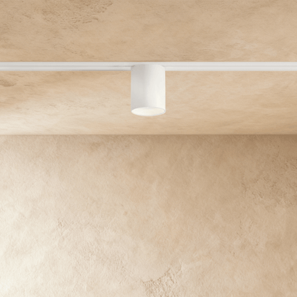 Modern Dawn Track Light System by Residence Supply featuring adjustable LED track lighting fixtures on a sleek metal track.