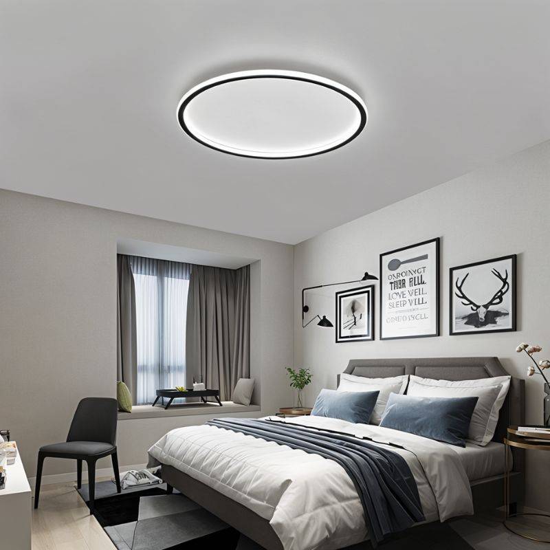 Modern Dayira ceiling light by Residence Supply featuring a sleek metal design with frosted glass shade for ambient lighting.