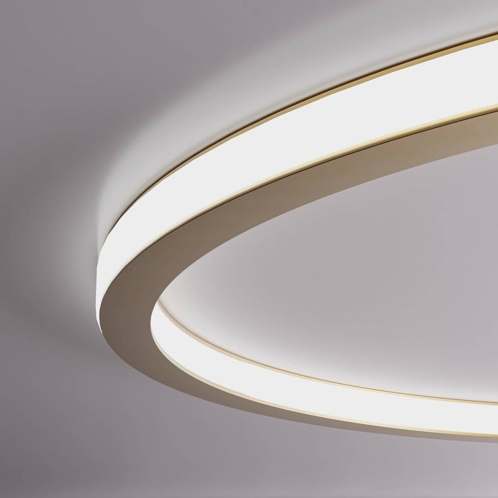 Modern Dayira ceiling light by Residence Supply featuring a sleek, circular design with a frosted glass shade.