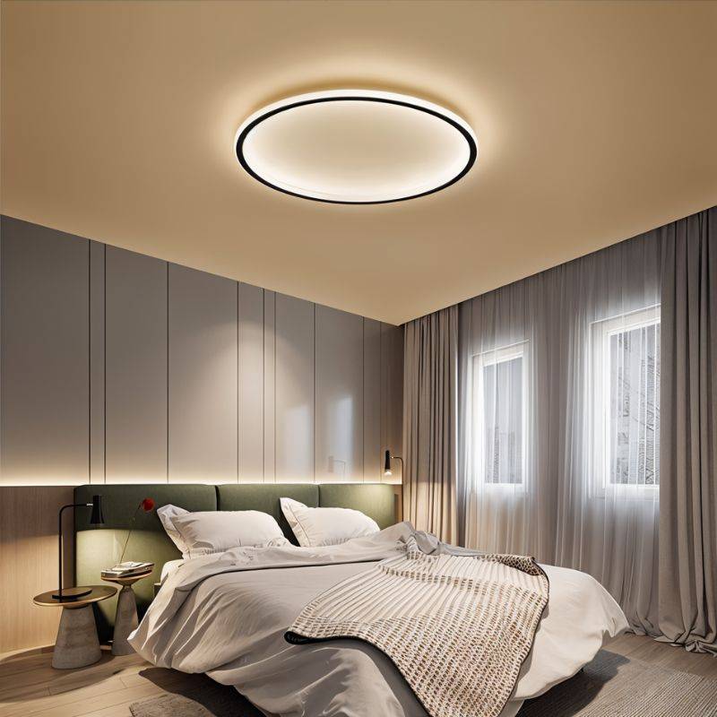 Elegant Dayira ceiling light by Residence Supply featuring a modern design with a circular white and brass finish.