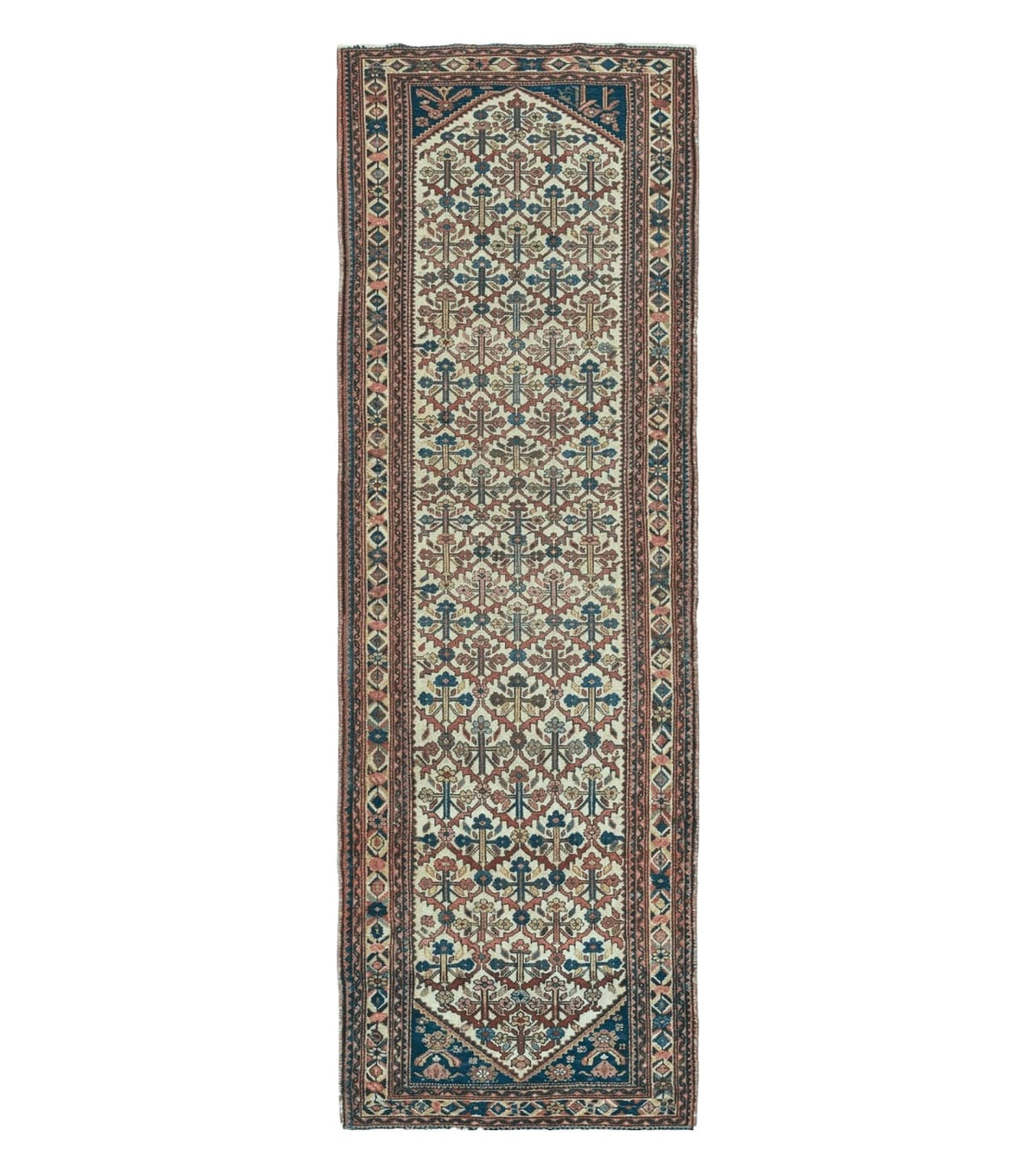3' 3"X 10' Antique Handmade Caucasian Shirvan Wool Runner Rug Nice