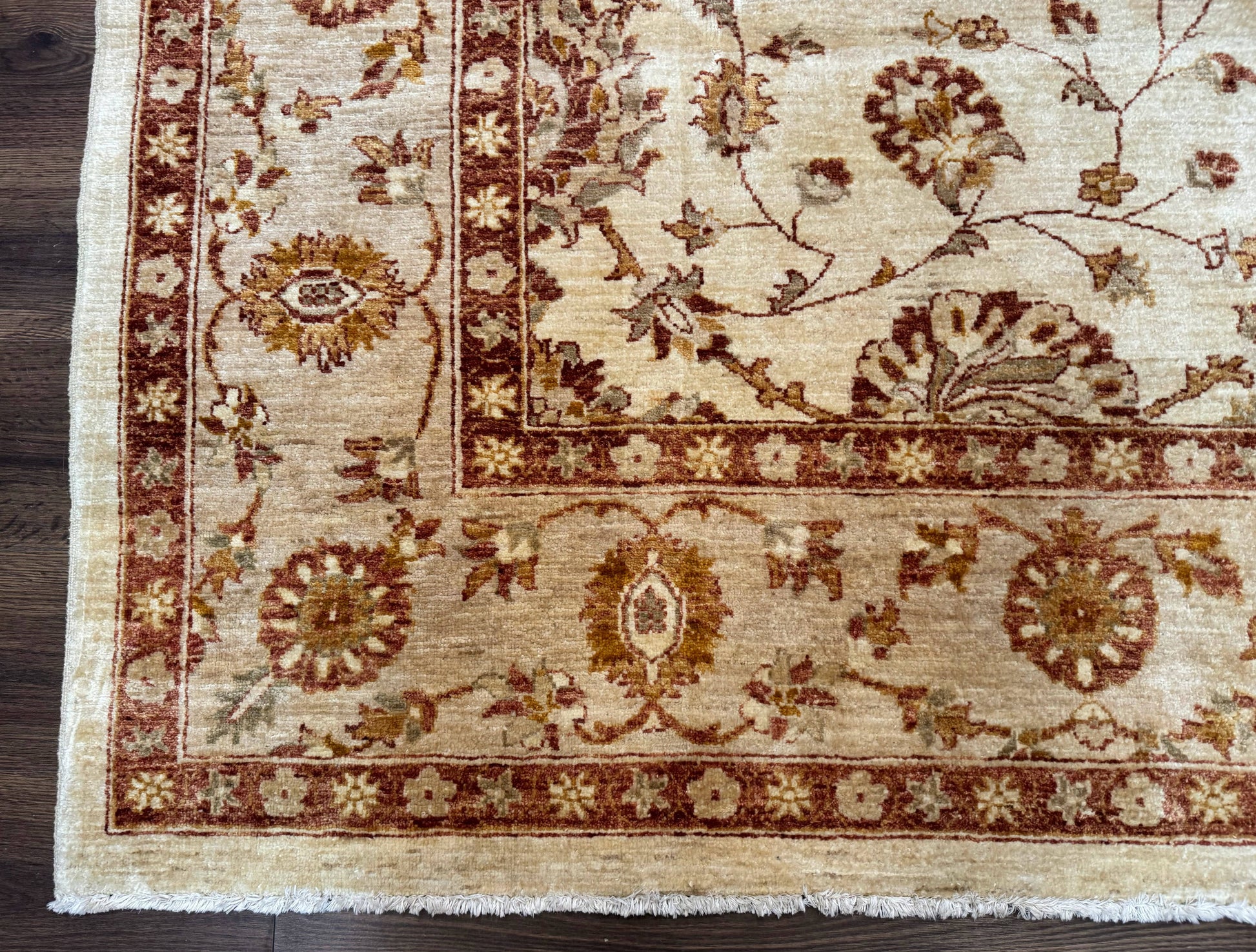 Pakistani Peshawar Rug 8x10, Pak Persian Traditional Oriental Carpet, Handmade, Wool, Allover Pattern - Nuvé