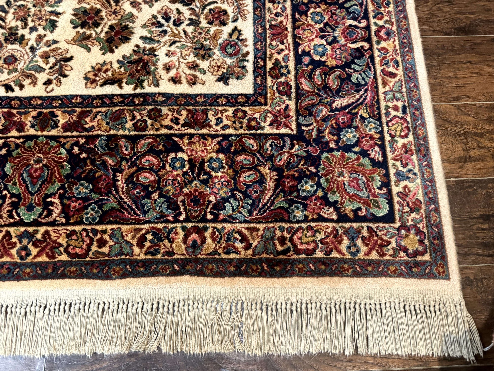 8.8 x 12 Karastan Ivory Sarouk Rug #760, Wool Pile, Vintage, Original 700 Series - Nuvé