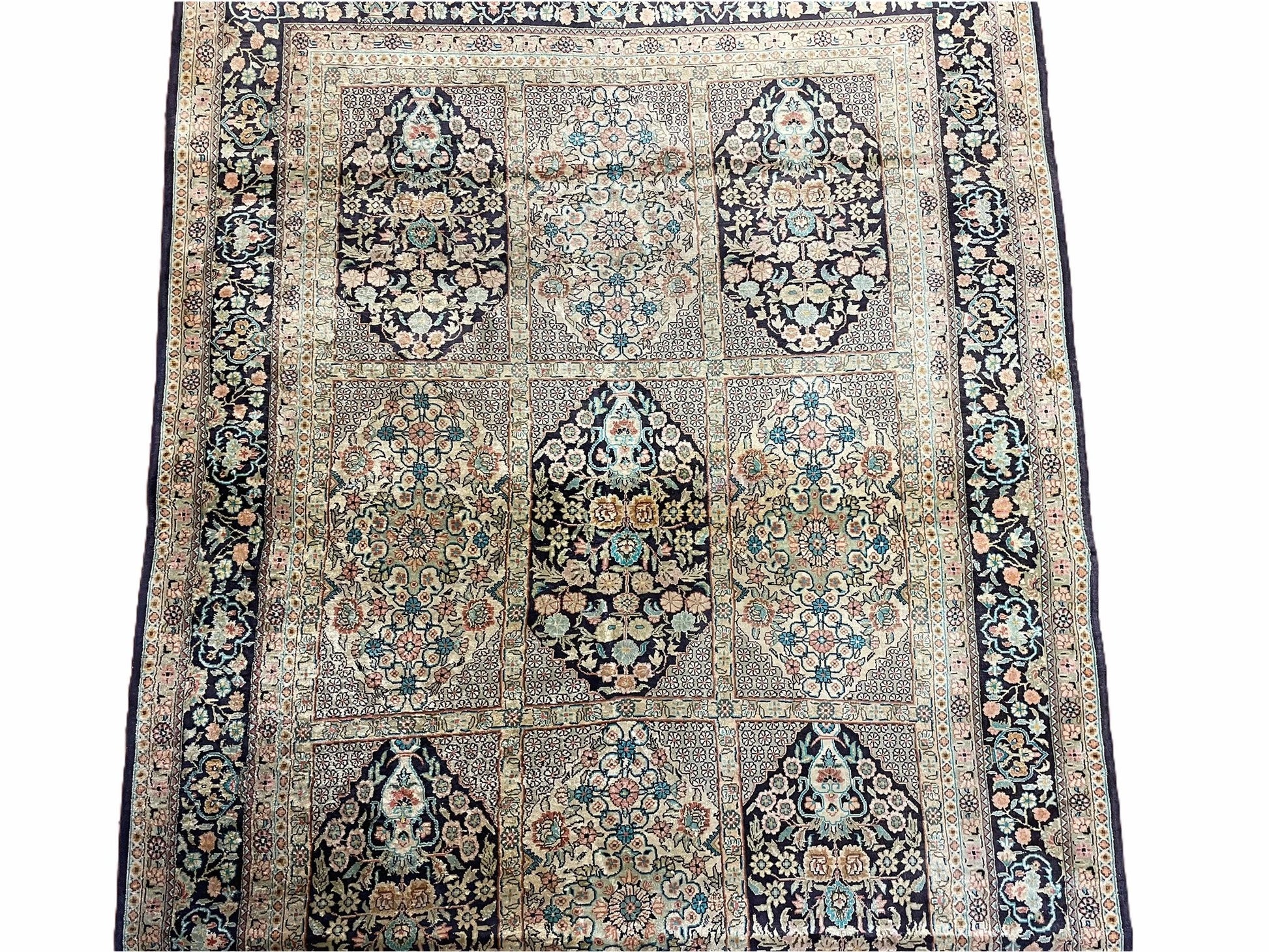 4' X 6' Vintage Fine Hand Made Turkish Oriental Silk Rug 400 KPSI Wow - Nuvé