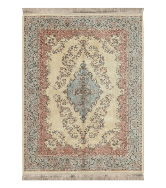 Karastan Rug 4x6, Pastel Ivory Kirman Rug #784, Wool Karastan Carpet, Original 700 Series, Vintage Karastan Area Rug, Discontinued