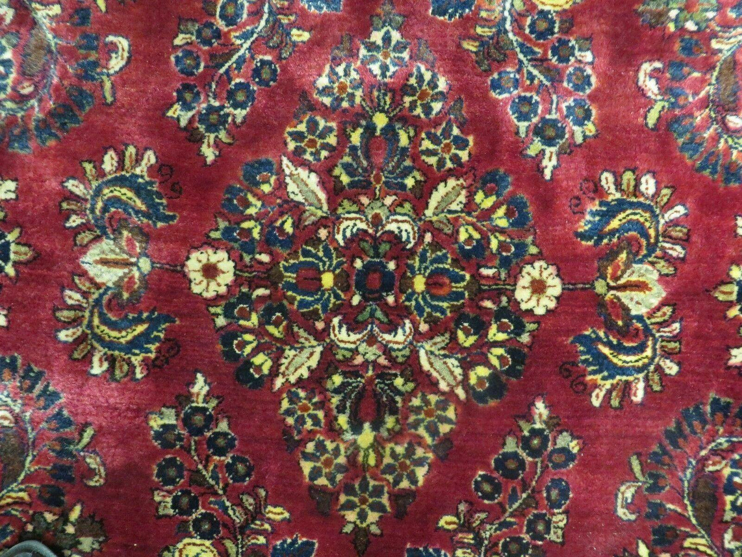 Persian Sarouk Rug 4x6, Red, Floral, Antique - Nuvé