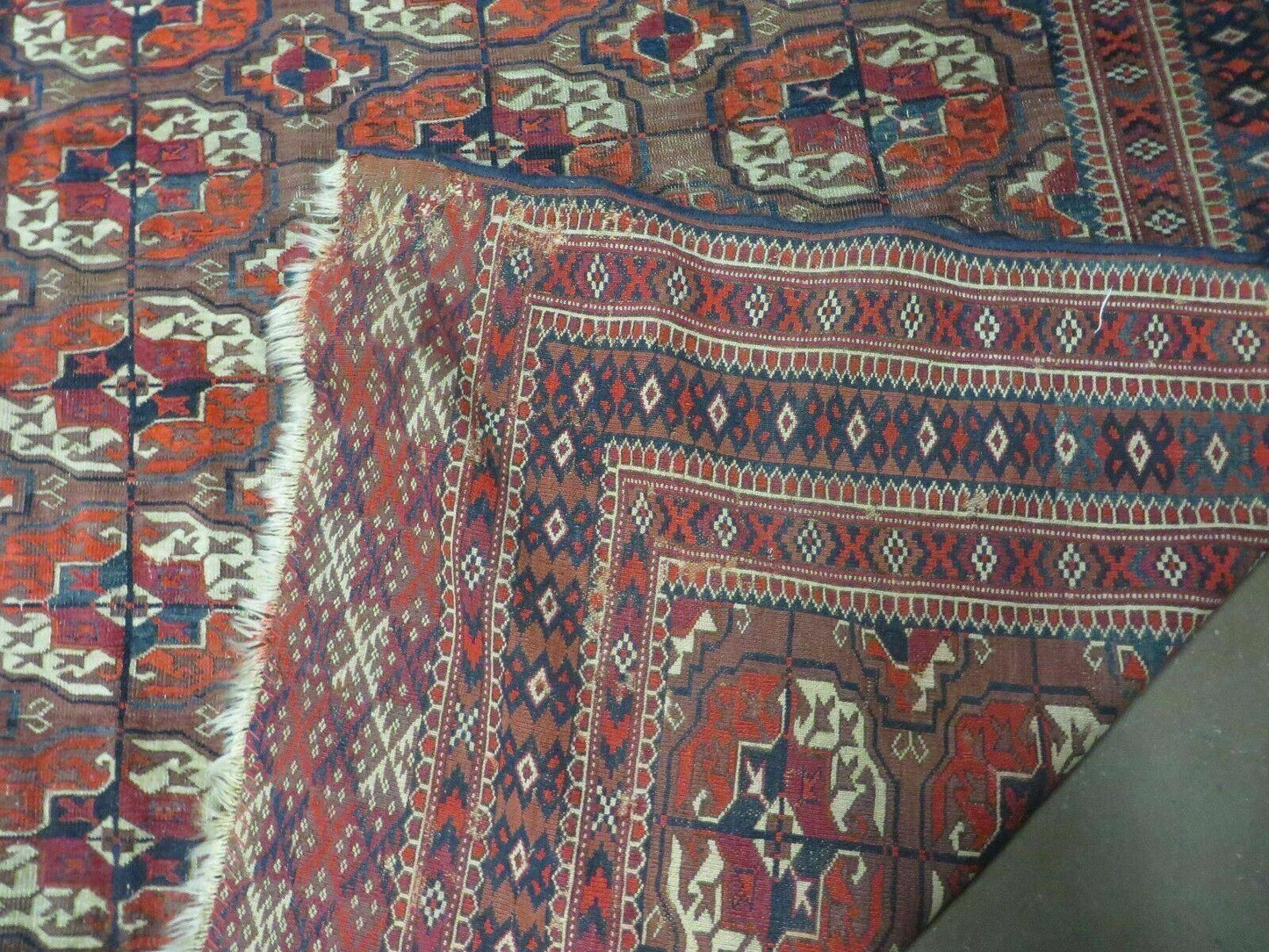 6' X 10' Antique Handmade Bokhara Turkoman Yamud Wool Rug Carpet NICE # 61 - Nuvé