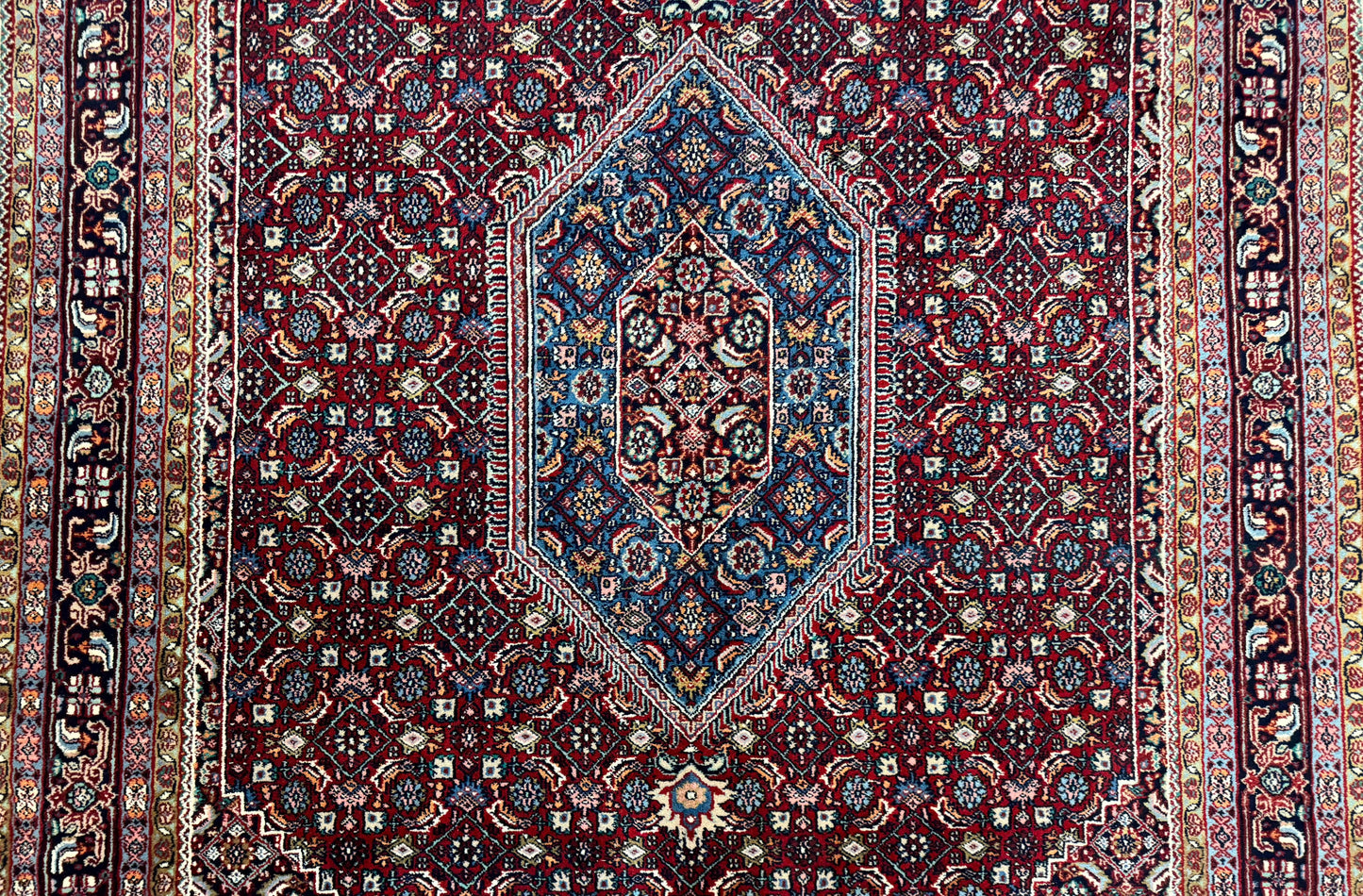 Indo Persian Bidjar Rug 6x9, Vintage Wool Handmade Carpet - Nuvé