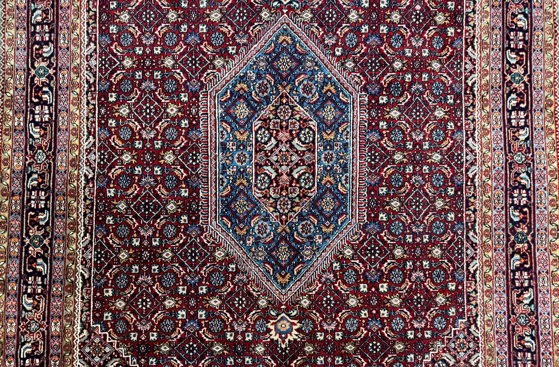 Indo Persian Bidjar Rug 6x9, Vintage Wool Handmade Carpet - Nuvé