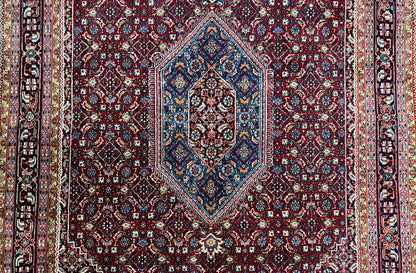 Indo Persian Bidjar Rug 6x9, Vintage Wool Handmade Carpet - Nuvé