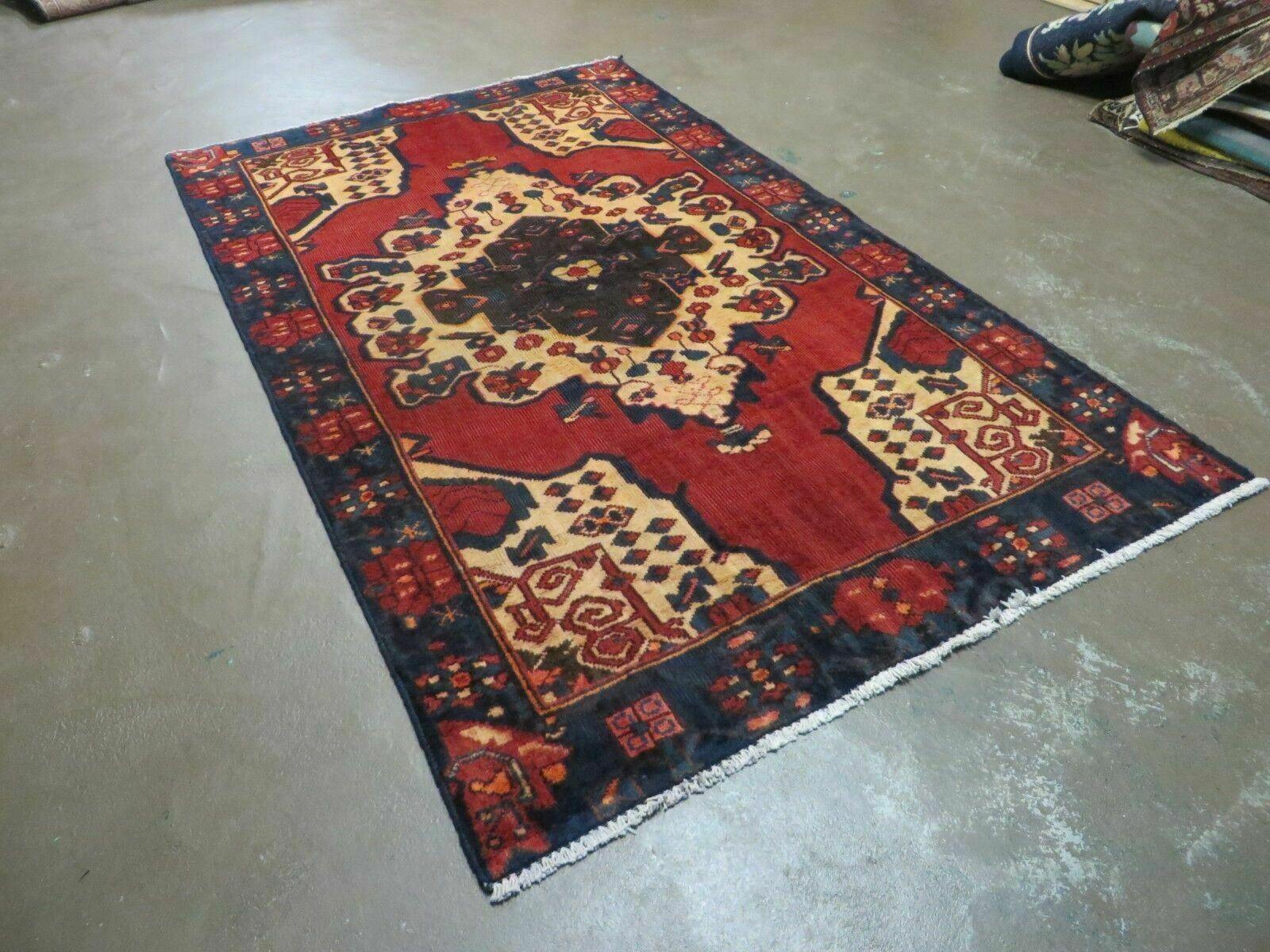 4' X 7' Antique 1920 Handmade Turkish Wool Rug Veg Dye Nice - Nuvé