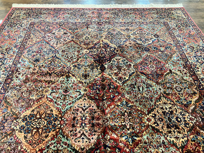 Karastan Multicolor Panel Kirman Rug #717, Wool Karastan Rug 8' 8" x 12', Vintage Multipanel Kirman, Original Karastan Collection 700 Series - Nuvé