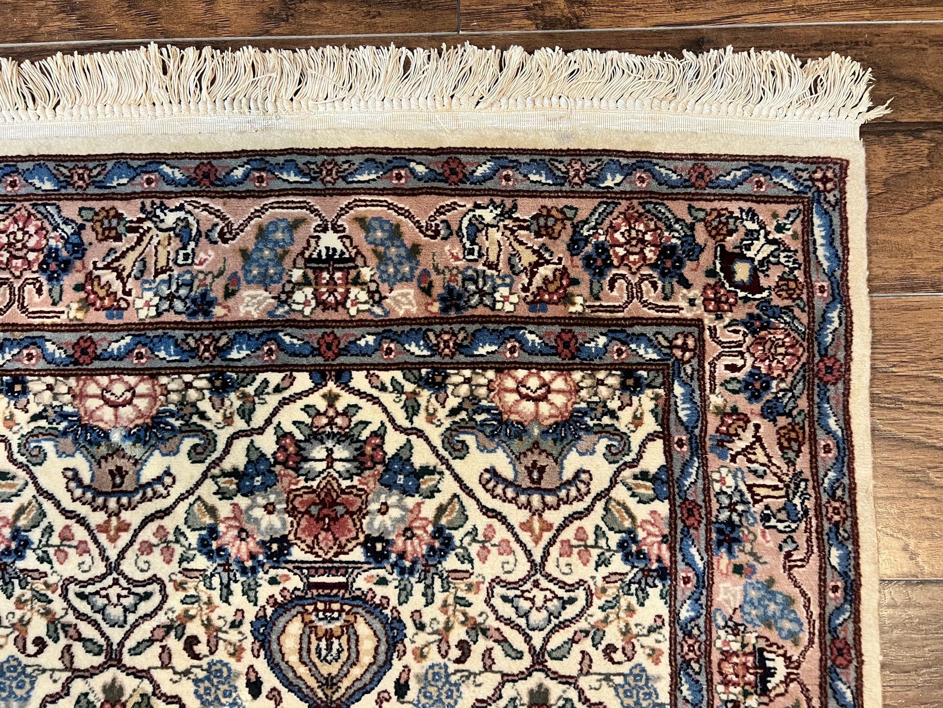 Sino Persian Runner Rug 2.8 x 14, Hand Knotted Vintage Oriental Hallway Rug, 14ft Runner, Cream, Floral, Wool - Nuvé