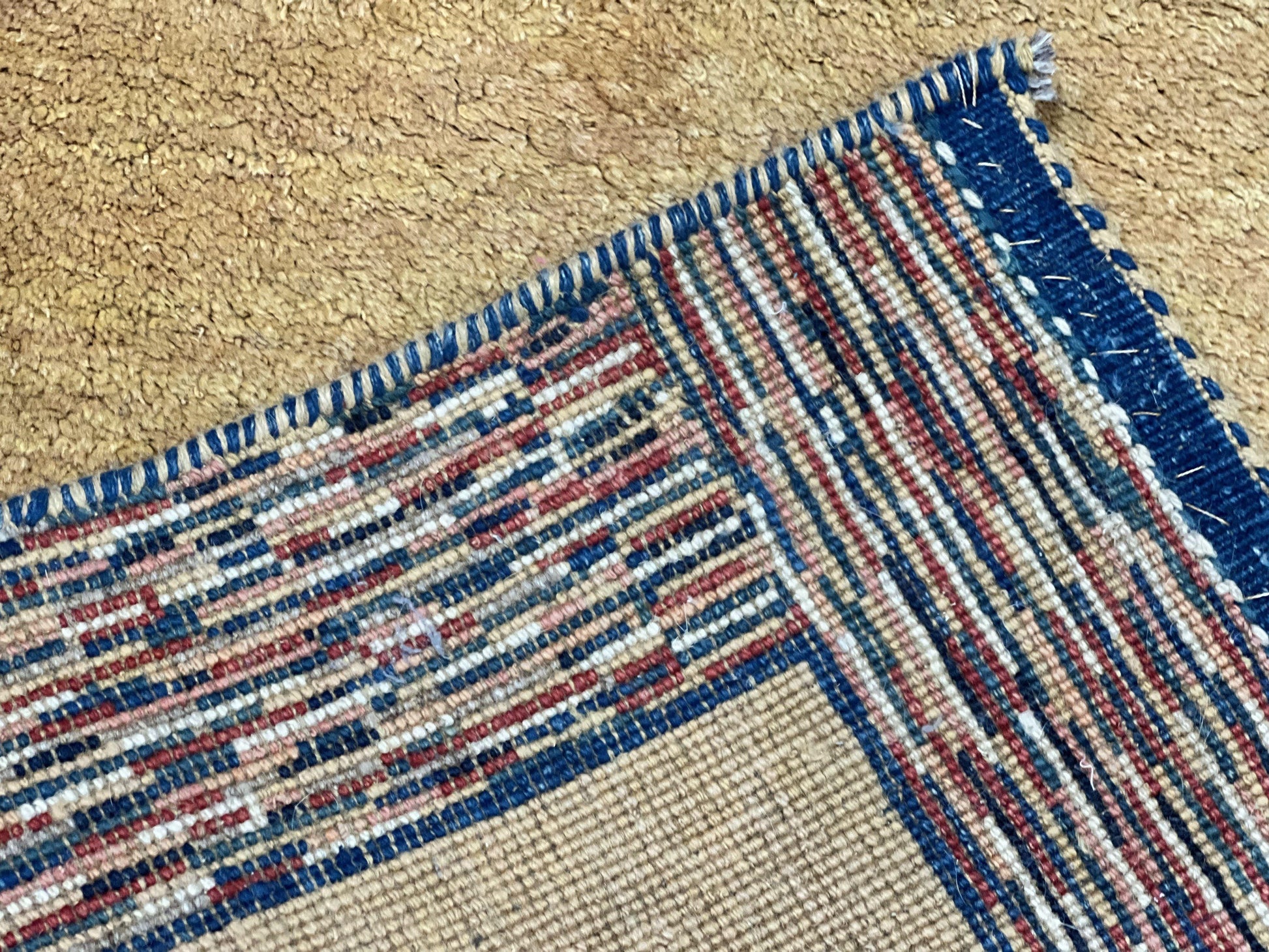 Indo Gabbeh Rug 3.7 x 5, Tribal Rug, Boho Rug, Wool Handmade Carpet - Nuvé