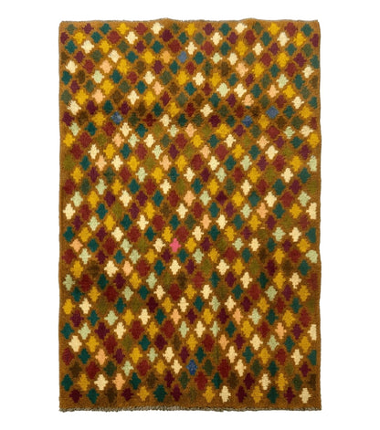Balouch Rug 3x4, Burnt-Orange, Multicolor, Afghan Rug