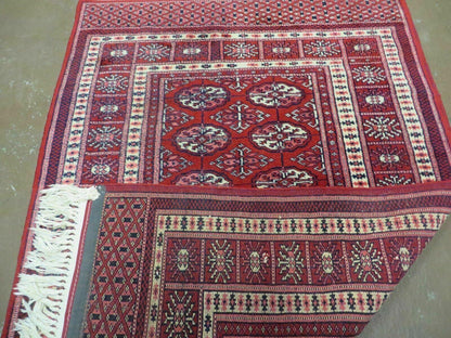 3' X 5' Vintage Fine Handmade Turkoman Bokhara Yamud Rug Carpet Nice
