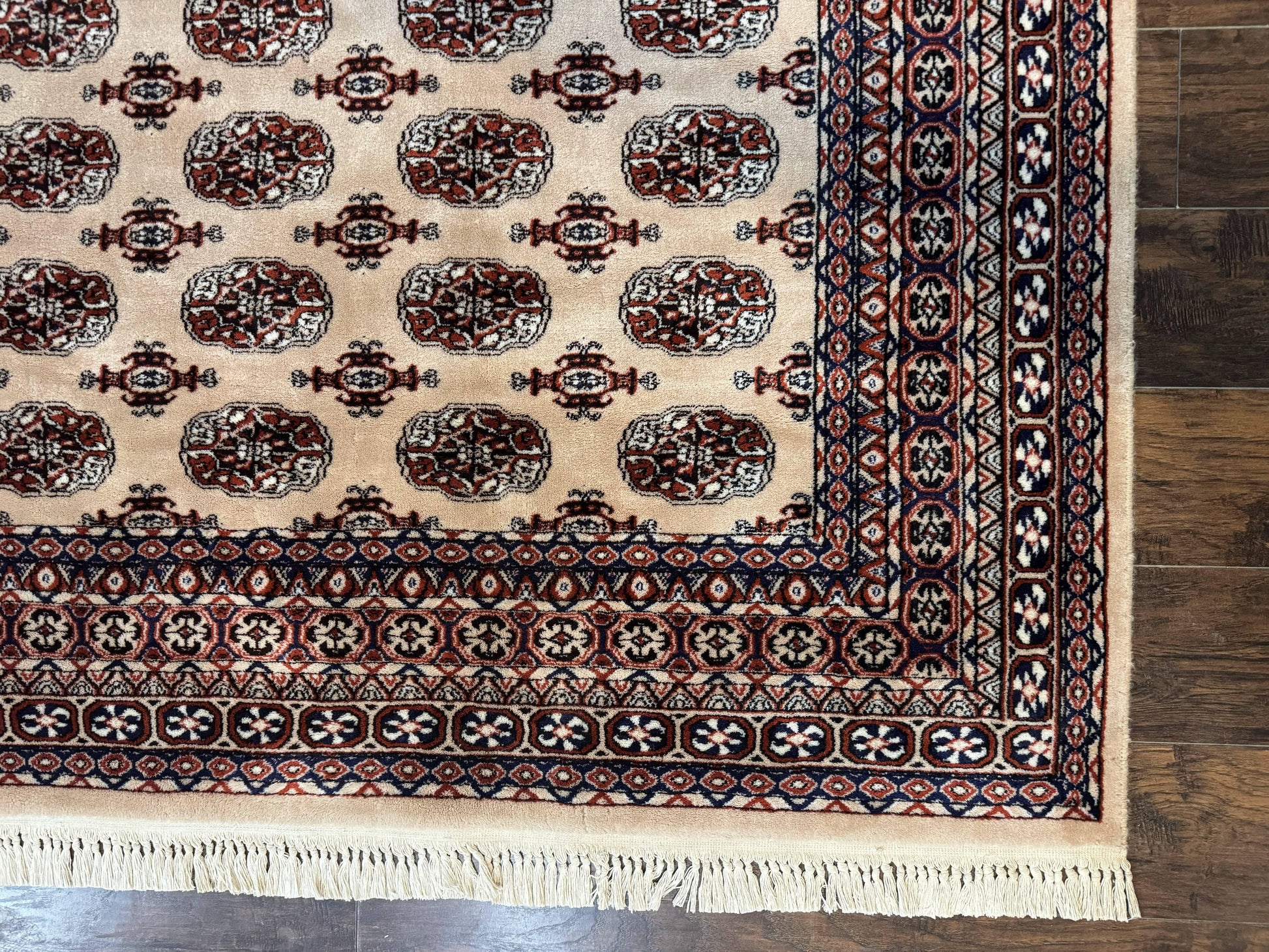 Karastan Rug 8.2 x 11.6 Beige Bokhara, Wool Pile, Vintage Discontinued Karastan Area Rug, Belgium Power Loomed Rug - Nuvé
