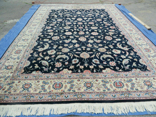 10' X 14' Vintage Handmade India Wool Hand Knotted Carpet Rug Organic Dyes Nice - Nuvé