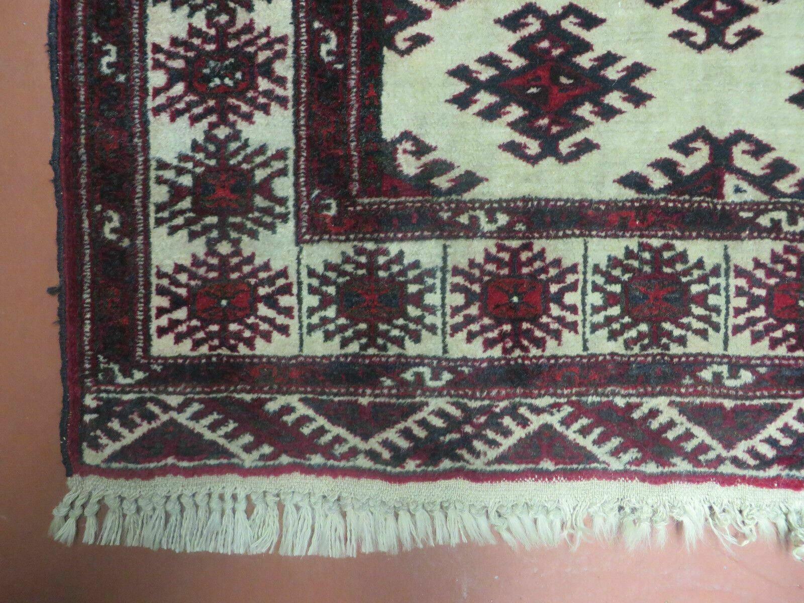 3' X 3' Vintage Handmade Turkoman Bokhara Yamud Wool Rug Nice - Nuvé