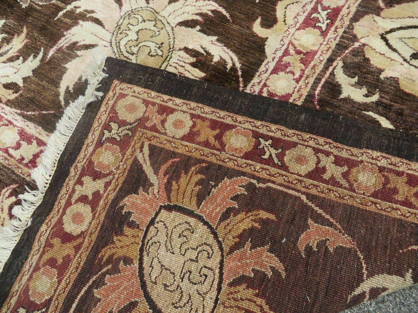 13' X 16' Vintage Handmade Peshawar Oushak Wool Rug Carpet Nice - Nuvé