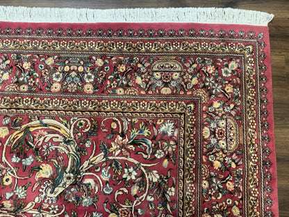 Sino Persian Rug 9x12, Fine 290 KPSI, Rose-Red, Floral Allover - Nuvé