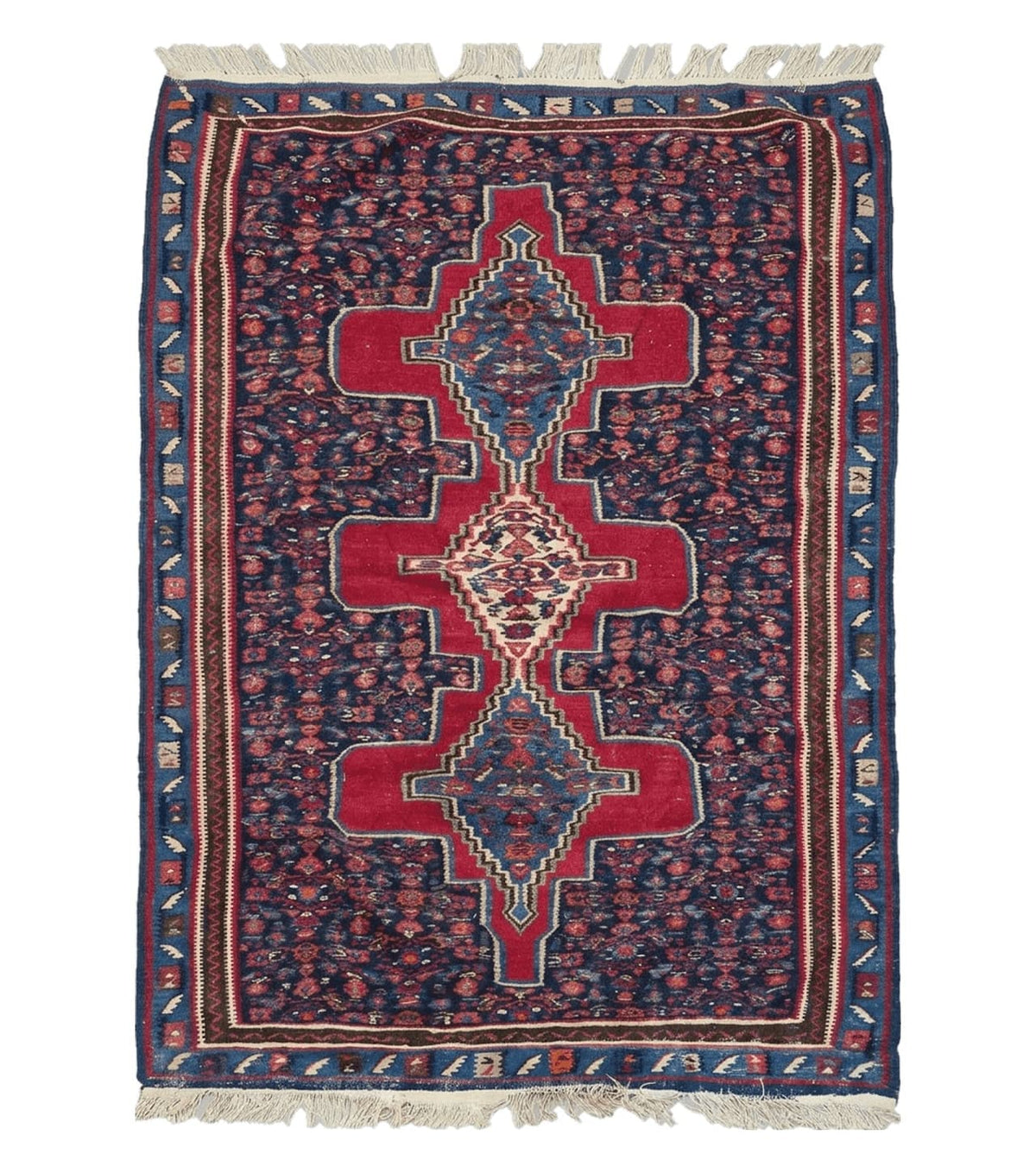 4' X 5' Antique Handmade Turkish Wool Kilim Flat weave Rug Blanket Tribal