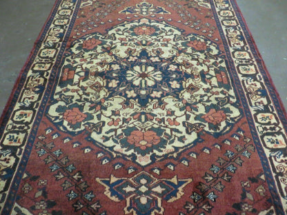 4' X 7' Antique 1920 Handmade Turkish Medallion Wool Rug Veg Dye Nice - Nuvé