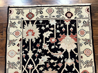 Turkish Flatweave Kilim Rug 3x5, Black, Handmade Vintage Wool Carpet - Nuvé