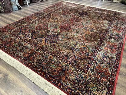 Karastan Rug 8.8 x 10.6, Multicolor Panel Kirman Rug #717, Wool - Nuvé