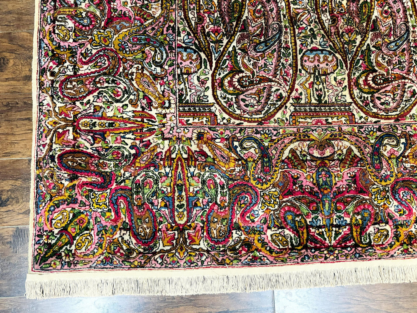 Rare Antique Persian Kerman Lavar Rug 9x12, Boteh Paisley Design - Nuvé