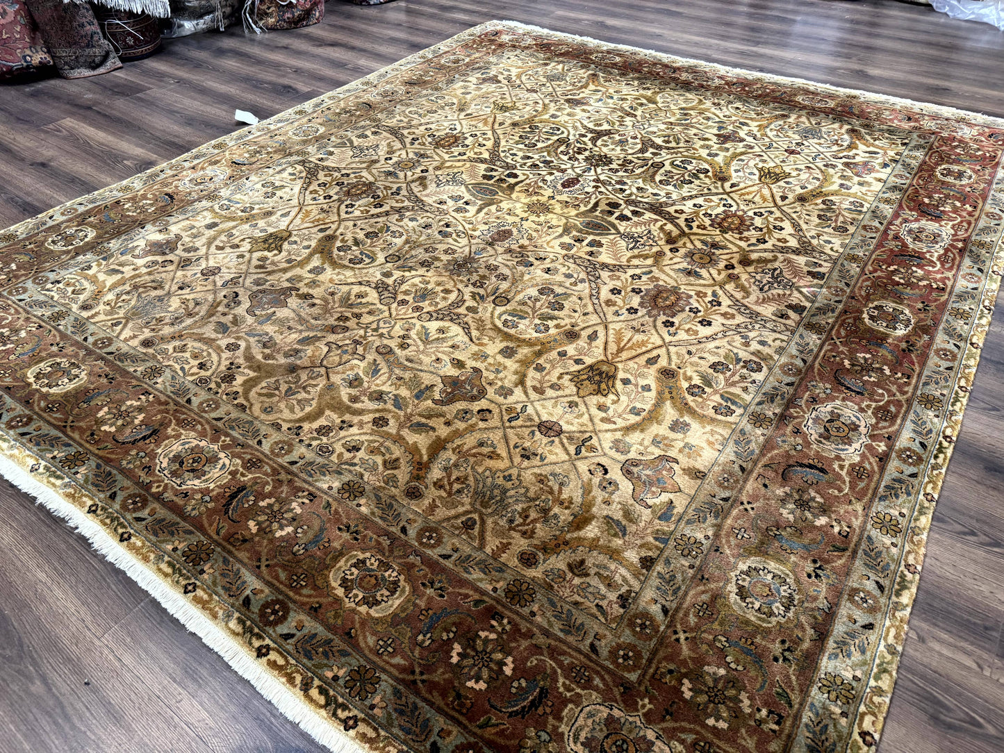 Indo Persian Rug 8x10, Teawash Bidjar Carpet, Allover Pattern - Nuvé