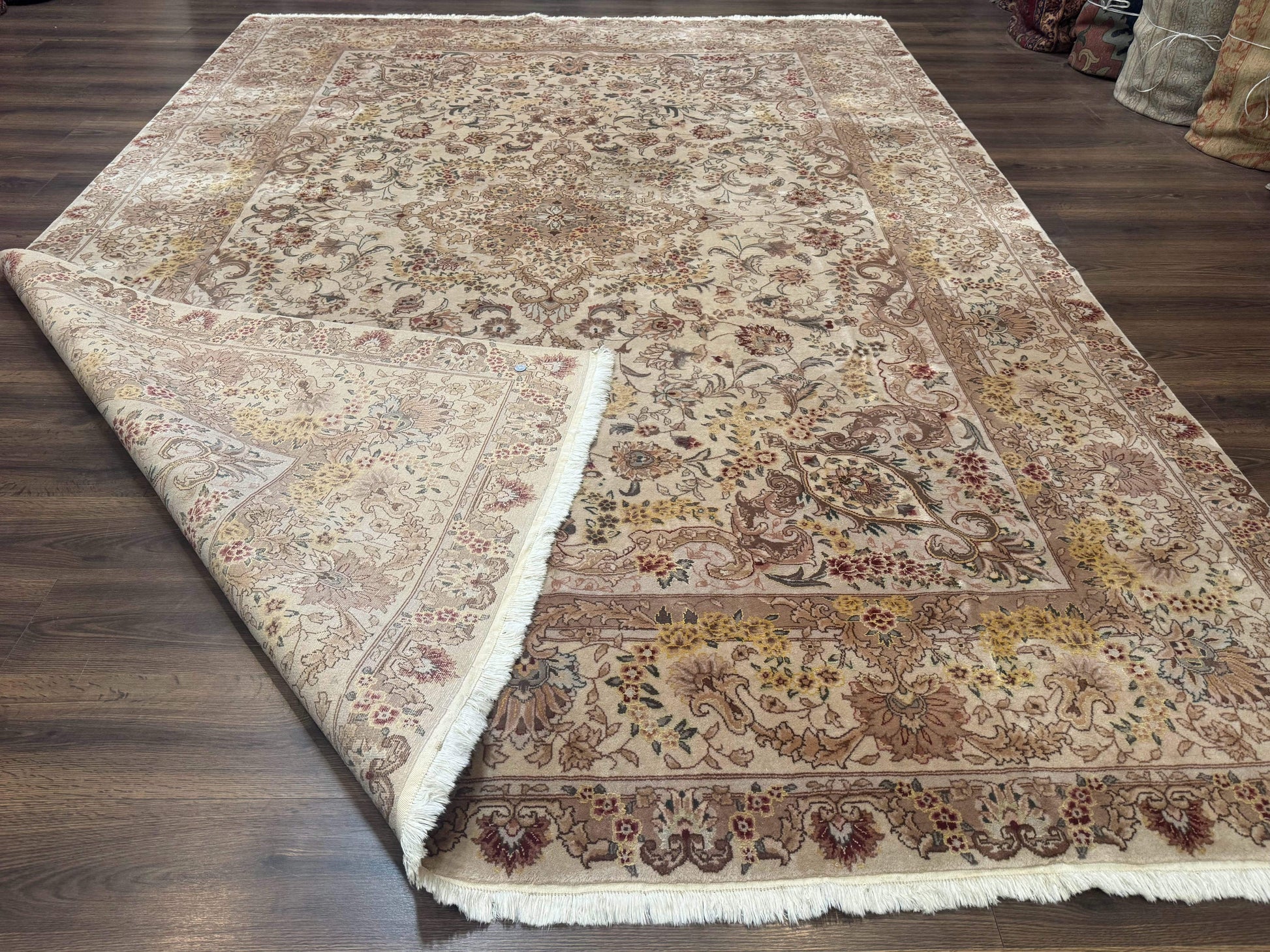 Sino Persian Rug 8x12, Wool & Silk, Traditional Elegant Carpet, Fine 200 KPSI - Nuvé