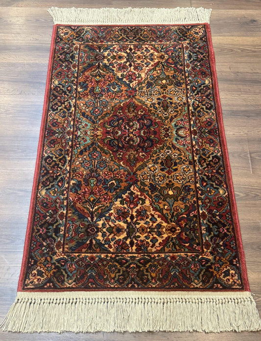 Karastan Rug 2.6 x 4 Multicolor Panel Kirman #717, Original 700 Series, Wool Pile Discontinued - Nuvé