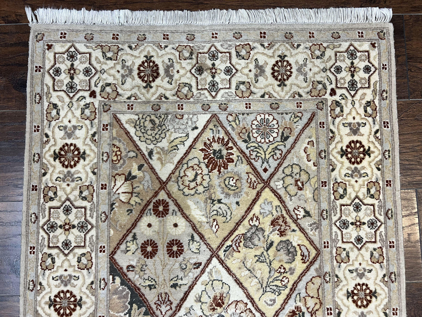 Pak Persiann Runner Rug 2.7 x 12, Handmade Wool Vintage Hallway Rug, Panel Design - Nuvé
