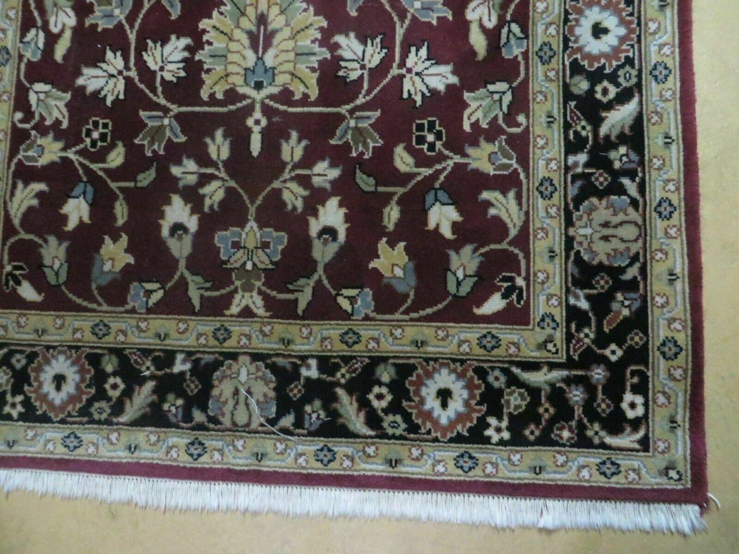 4' X 6' Handmade Finely Knotted Indian Agra Pattern Wool Rug Nice - Nuvé