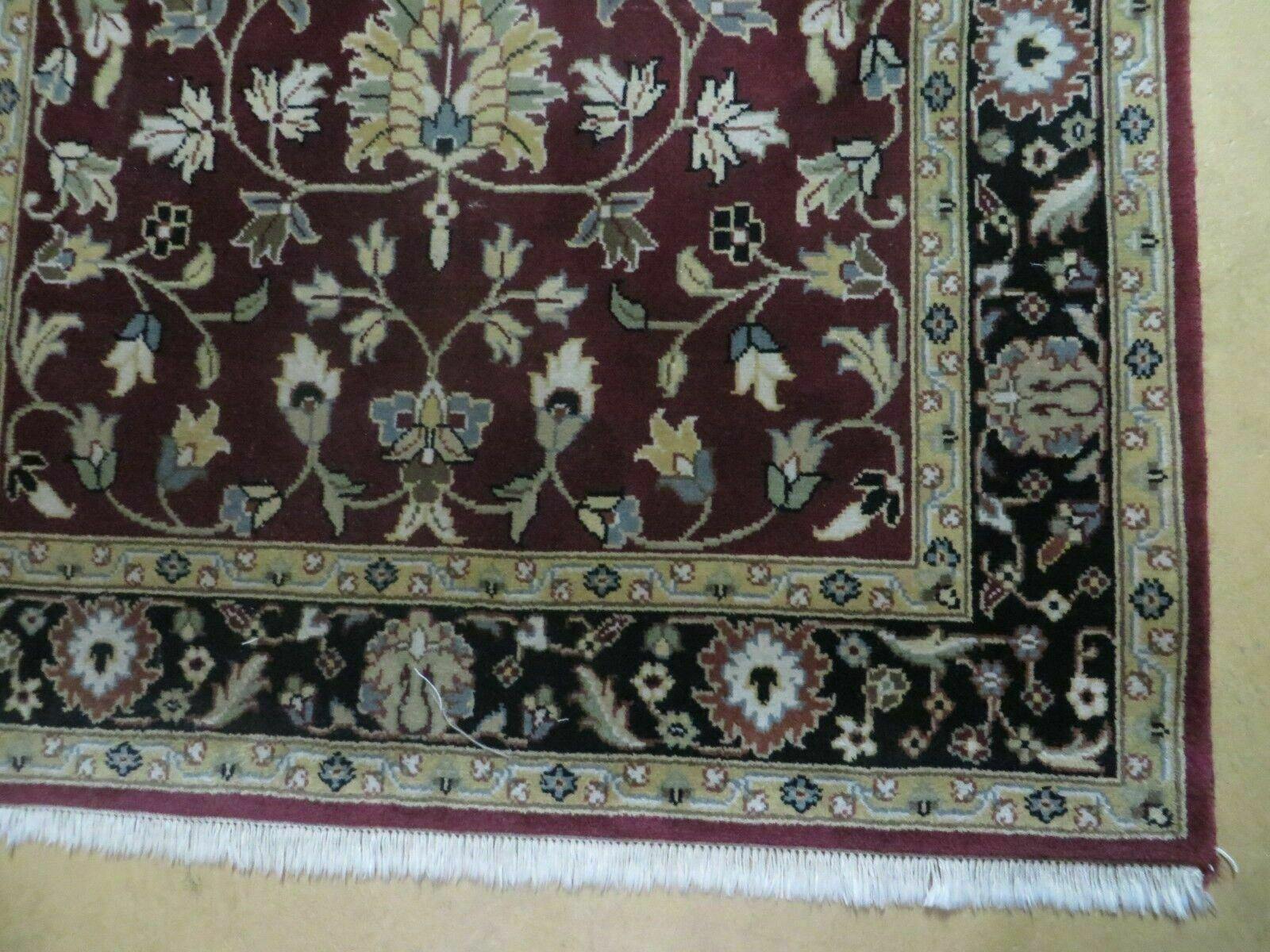 4' X 6' Handmade Finely Knotted Indian Agra Pattern Wool Rug Nice - Nuvé