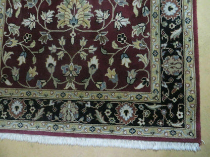 4' X 6' Handmade Finely Knotted Indian Agra Pattern Wool Rug Nice - Nuvé