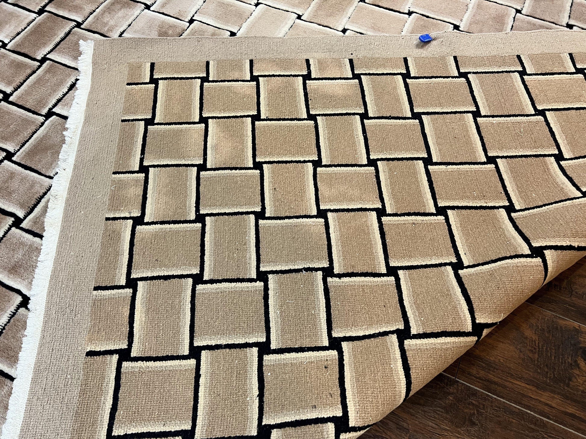 Tibetan Rug 9x12, Handmade, Wool, Modern Design - Nuvé