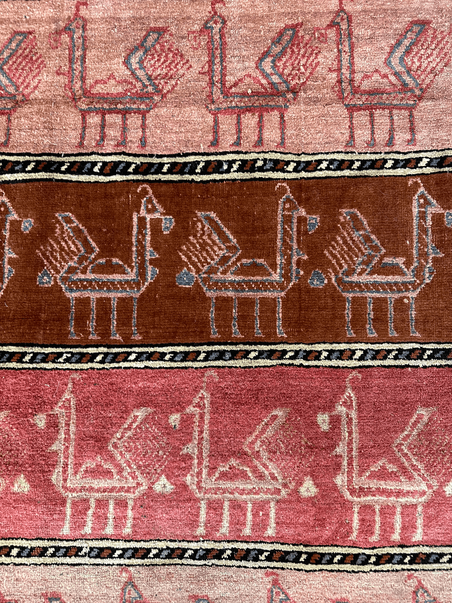 Decorative Silk Afghani Rug mid 20th Century 3’10”X5’10” - Nuvé