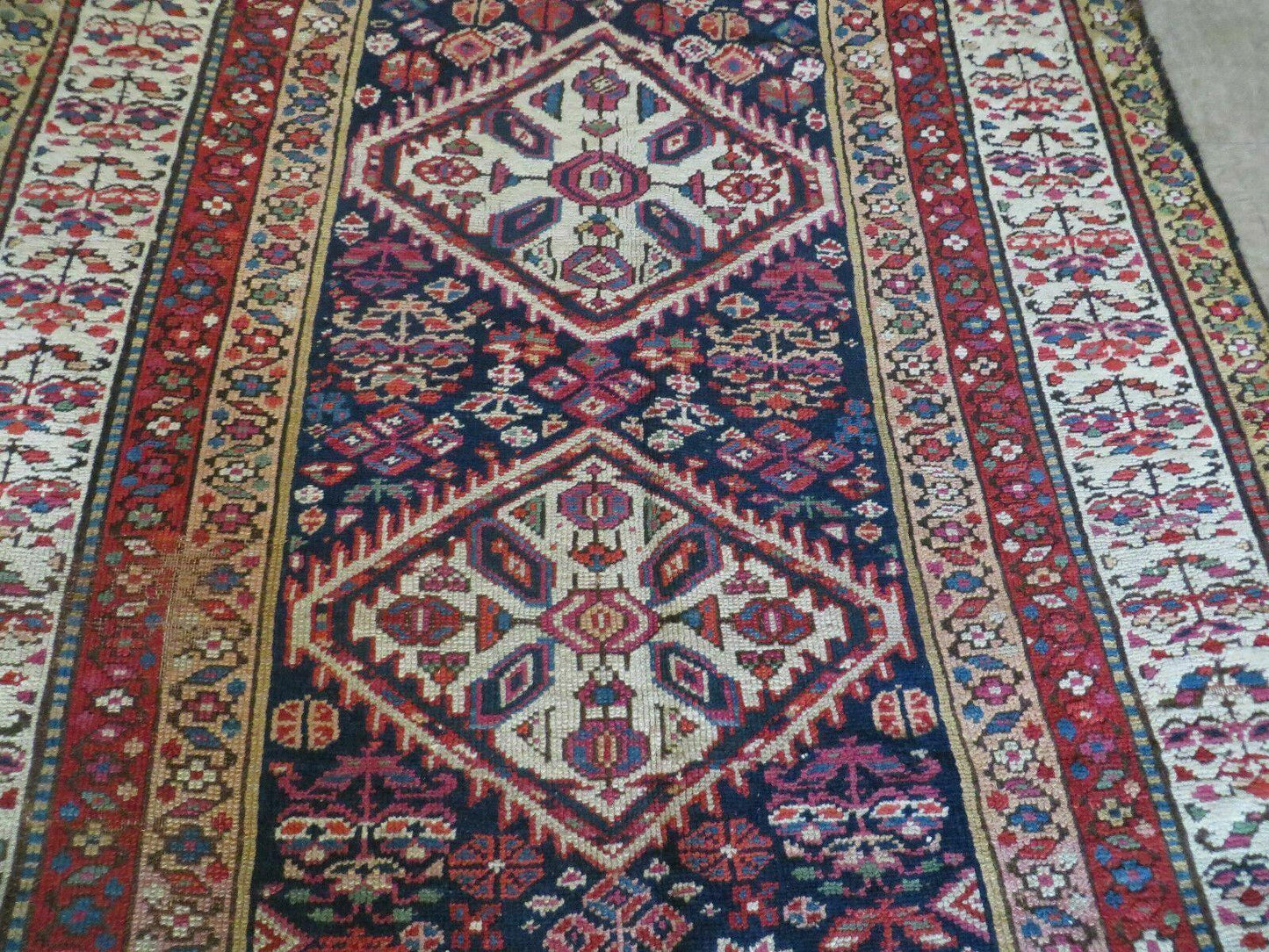4' X11' Antique Handmade Turkish Anatolian Wool Corridor Kalegy Runner Rug - Nuvé