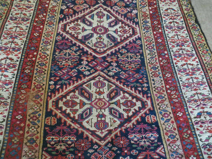 4' X11' Antique Handmade Turkish Anatolian Wool Corridor Kalegy Runner Rug - Nuvé