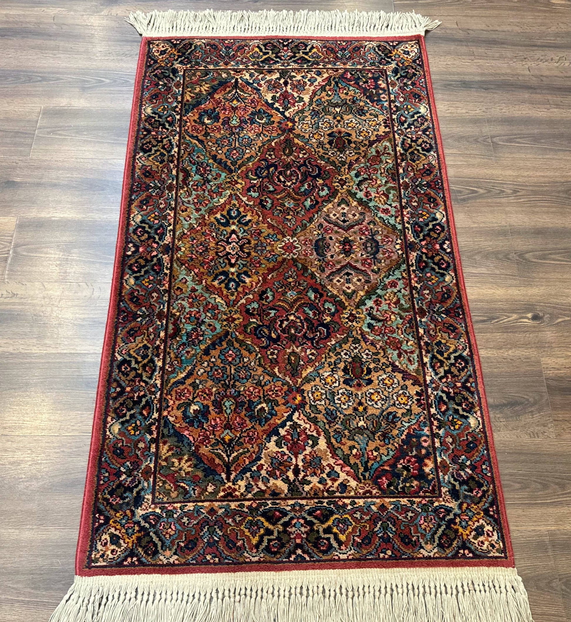 Karastan Rug 3x5 Multicolor Panel Kirman #717, Original 700 Series, Wool Pile, Discontinued - Nuvé