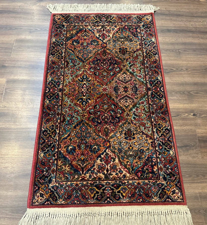Karastan Rug 3x5 Multicolor Panel Kirman #717, Original 700 Series, Wool Pile, Discontinued - Nuvé