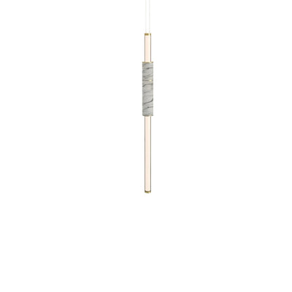 Contemporary marble Delia Pendant Light by Residence Supply hanging with a sleek modern design and visible marble details.