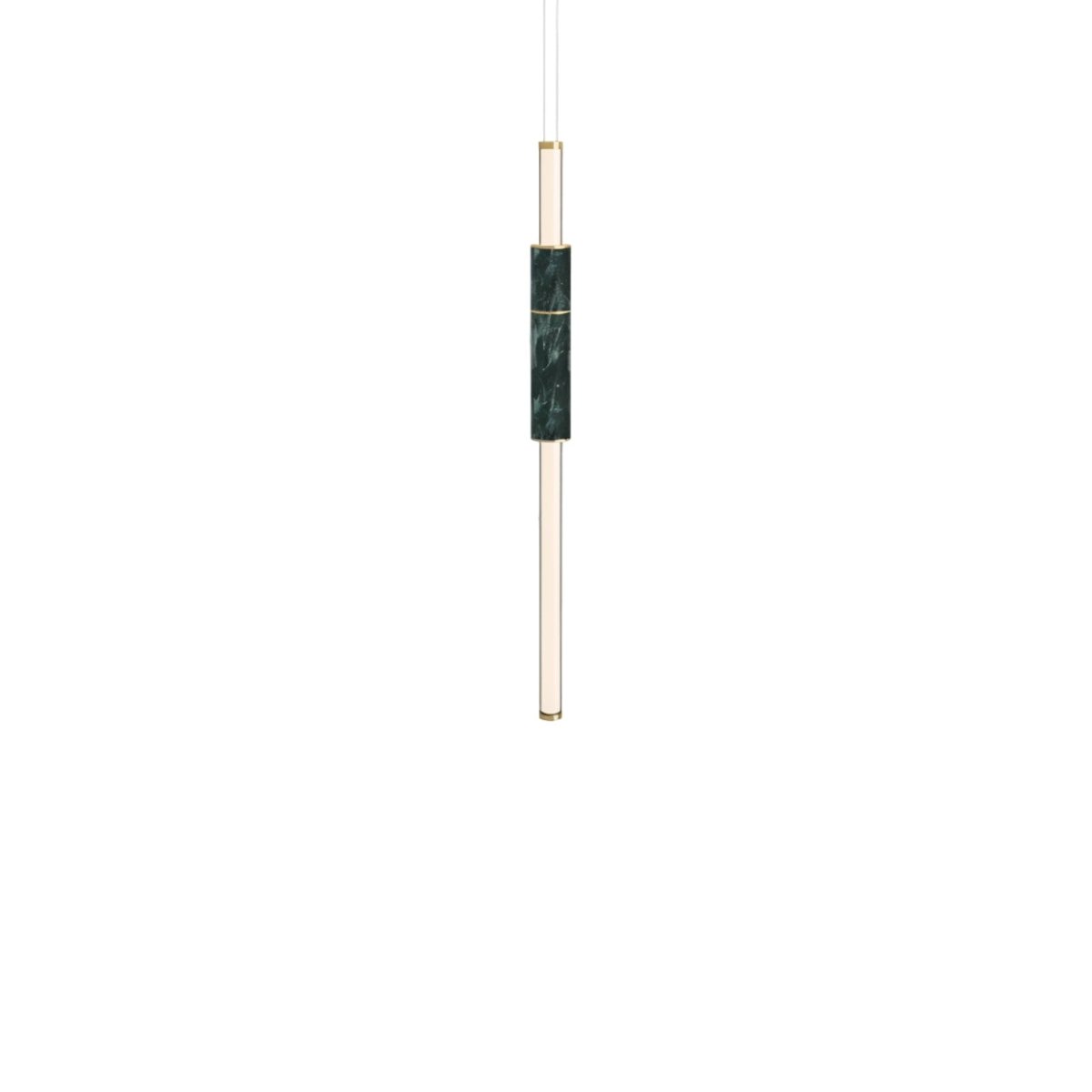 Contemporary Delia Pendant Light by Residence Supply hanging vertically with a sleek, modern design for stylish interior lighting.