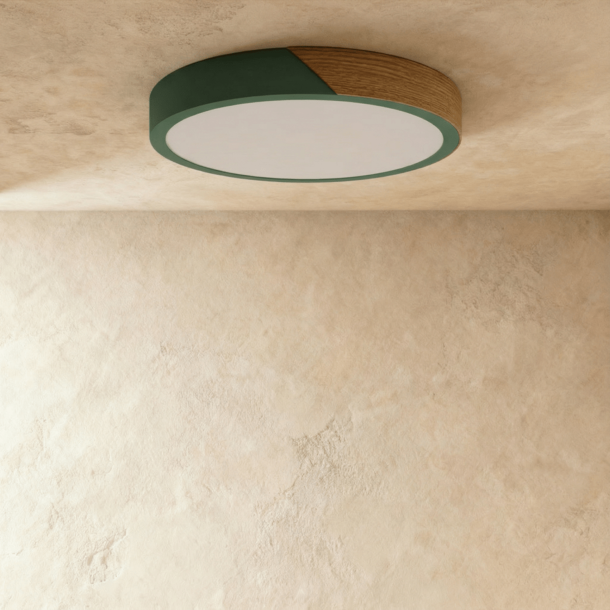 Delphi ceiling light by Residence Supply featuring a sleek modern design with a circular white fixture and metallic accents.