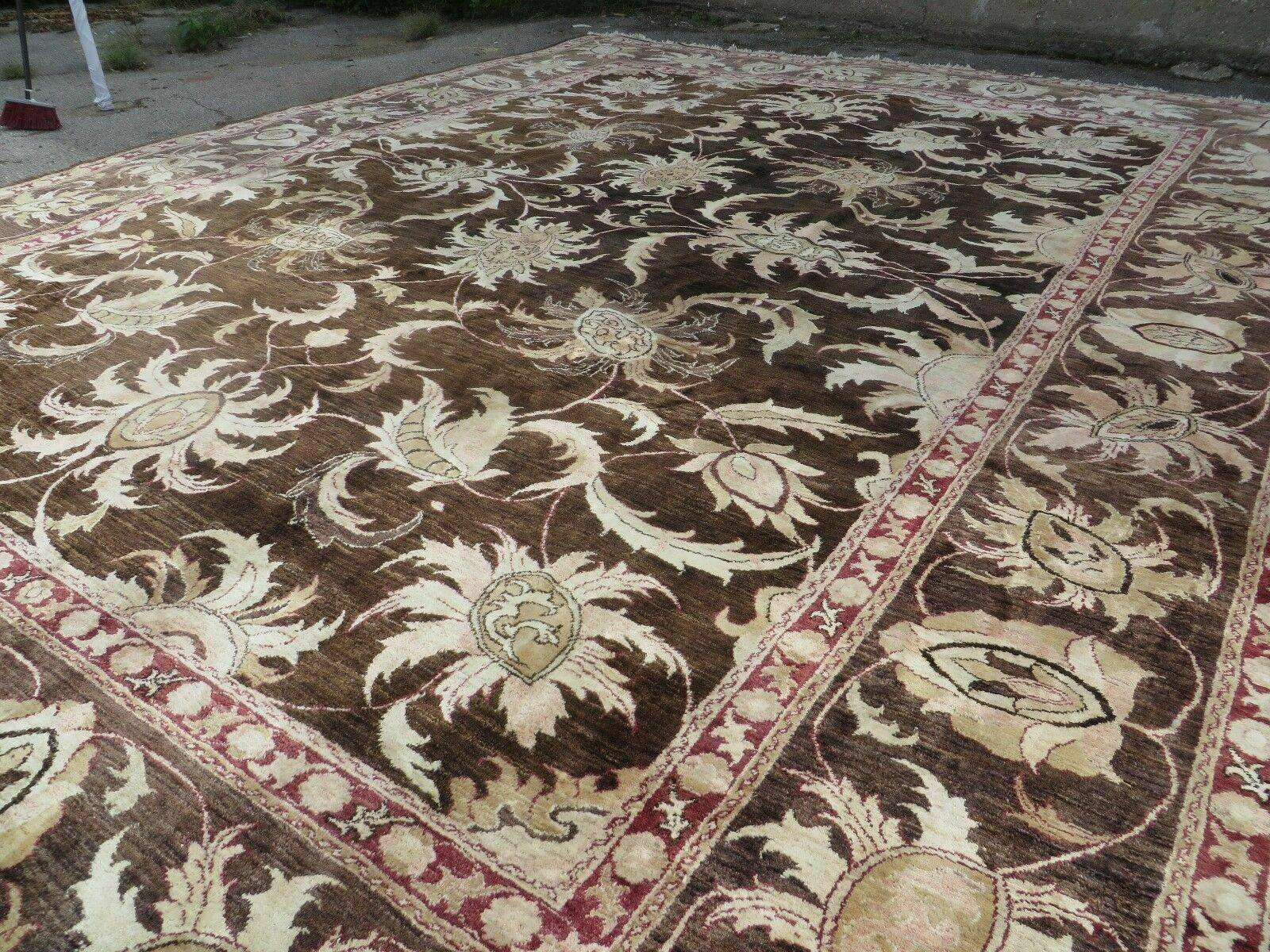 13' X 16' Vintage Handmade Peshawar Oushak Wool Rug Carpet Nice - Nuvé