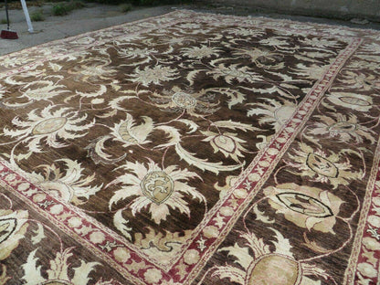 13' X 16' Vintage Handmade Peshawar Oushak Wool Rug Carpet Nice - Nuvé